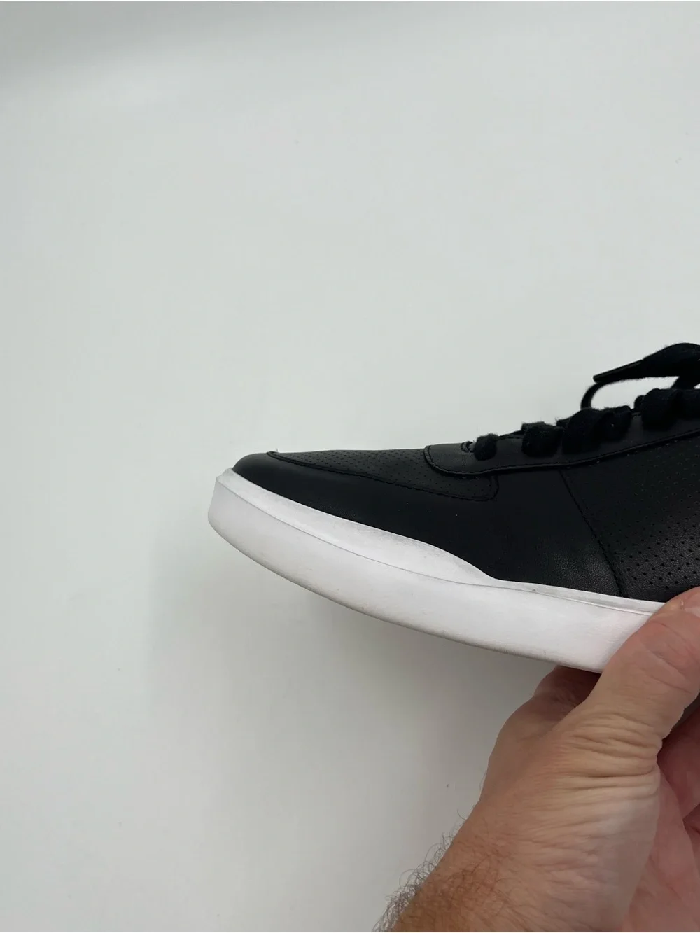 Cole Haan Men’s Grand Crosscourt Perforated Sneaker Black Leather Tennis 13M